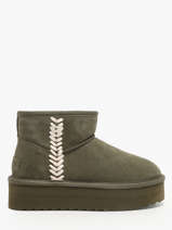 Enkellaarsjes Platform Spike Colors of california Groen accessoires CYWPLA10